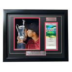 Tiger Woods // Authentic 2002 U.S. Open Ticket Collage // Framed