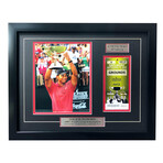 Tiger Woods // Authentic 2007 Fedex Cup Ticket Collage // Framed