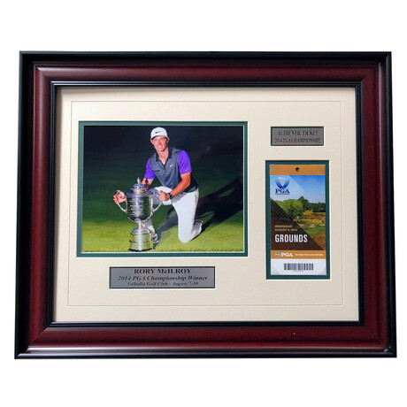Rory Mcllroy // Authentic 2014 PGA Championship Ticket Collage // Framed