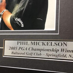 Phil Mickelson // Authentic 2005 PGA Championship Ticket Collage // Framed