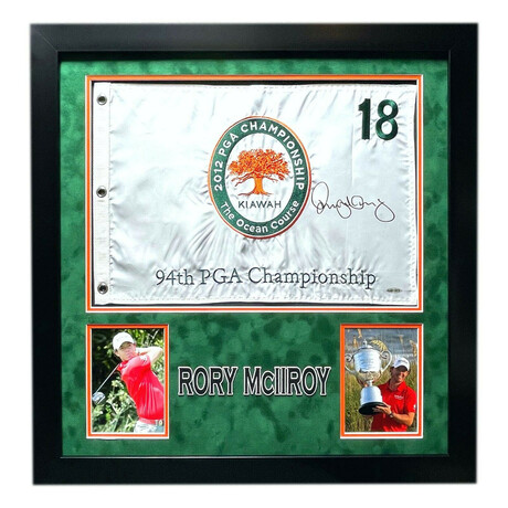 Rory McIlroy // 2012 PGA Golf Championship Pin Flag // Signed + Framed