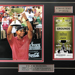 Tiger Woods // Authentic 2007 Fedex Cup Ticket Collage // Framed