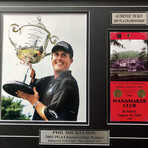 Phil Mickelson // Authentic 2005 PGA Championship Ticket Collage // Framed