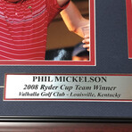 Phil Mickelson // Authentic 2008 Ryder Cup Ticket Collage // Framed