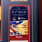 Jim Furyk // Authentic 2008 Ryder Cup Ticket Collage // Framed
