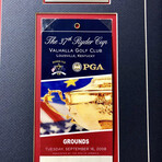 Phil Mickelson // Authentic 2008 Ryder Cup Ticket Collage // Framed