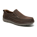 Aston Marc Mens Slip on Comfort Casual Shoes // Brown (10.5 M)