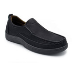 Comfort Slip-On Shoes // Black + Black Sole (8)