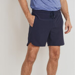 Wave Accent Essential Shorts // Dark Navy (L)