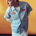 Foreman Stripe Shirt // Blue (L)