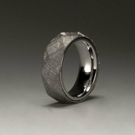 Gibeon Meteorite Ring // Silver // Size 6.25