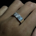 Solid Gibeon Meteorite Band // Size 13