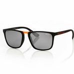 Unisex Aftershock Non-Polarized Sunglasses // Black + Silver + Smoke
