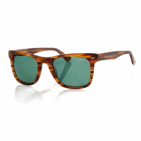 Unisex San Non-Polarized Sunglasses // Chestnut + Green