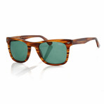 Unisex San Non-Polarized Sunglasses // Chestnut + Green