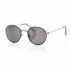 Unisex Enso Non-Polarized Sunglasses // Navy + Silver + Smoke