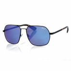 Men's Raceway Non-Polarized Sunglasses // Black Tortoiseshell + Blue