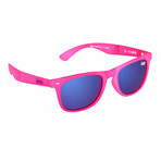 Unisex Supergami Non-Polarized Sunglasses // Fluorescent Pink + Blue
