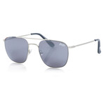 Men's Archer Non-Polarized Sunglasses // Matte Silver + Navy + Smoke