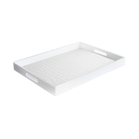 Rectangular Alligator Tray (White)