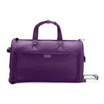 Curve-Wheeled Carry On + Garment Bag // Purple