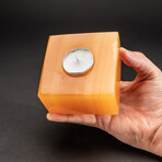 Genuine Polished Orange Calcite Candle Holder