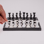 Genuine Italian Style Onyx Chess Set // Small