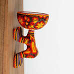 Roger Wall // Limited Edition // Huichol Art // Red // Set Of 2