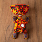Roger Wall // Limited Edition // Huichol Art // Red // Set Of 2