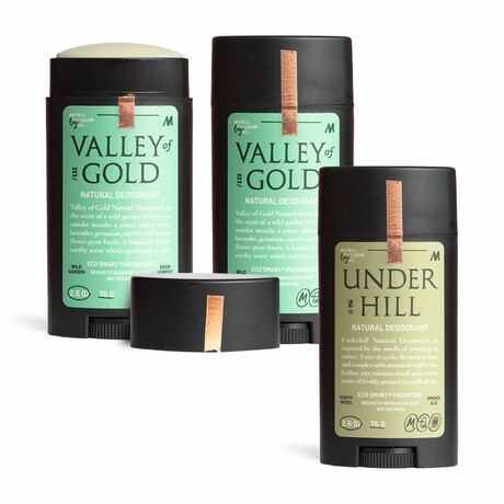 Combo Pack // Set of 2 Valley of Gold Natural Deodorant + 1 Underhill Natural Deodorant