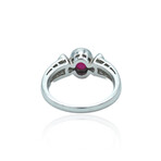 Mikimoto // Platinum Diamond + Ruby Ring // Ring Size: 6.25 // Pre-Owned