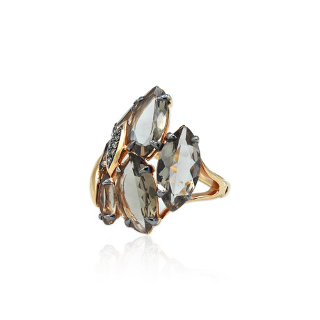Talento 18K Rose Gold Diamond Quartz Ring // Ring Size: 6.75 // Pre-Owned