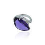 Talento 18K White Gold Diamond Amethyst Ring // Ring Size: 6.5 // Pre-Owned