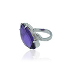 Talento 18K White Gold Diamond Amethyst Ring // Ring Size: 6.5 // Pre-Owned