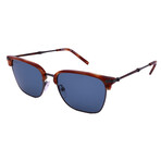 Men's SF227S-086 Square  Sunglasses //  Tortoise Dark Ruthenium + Blue
