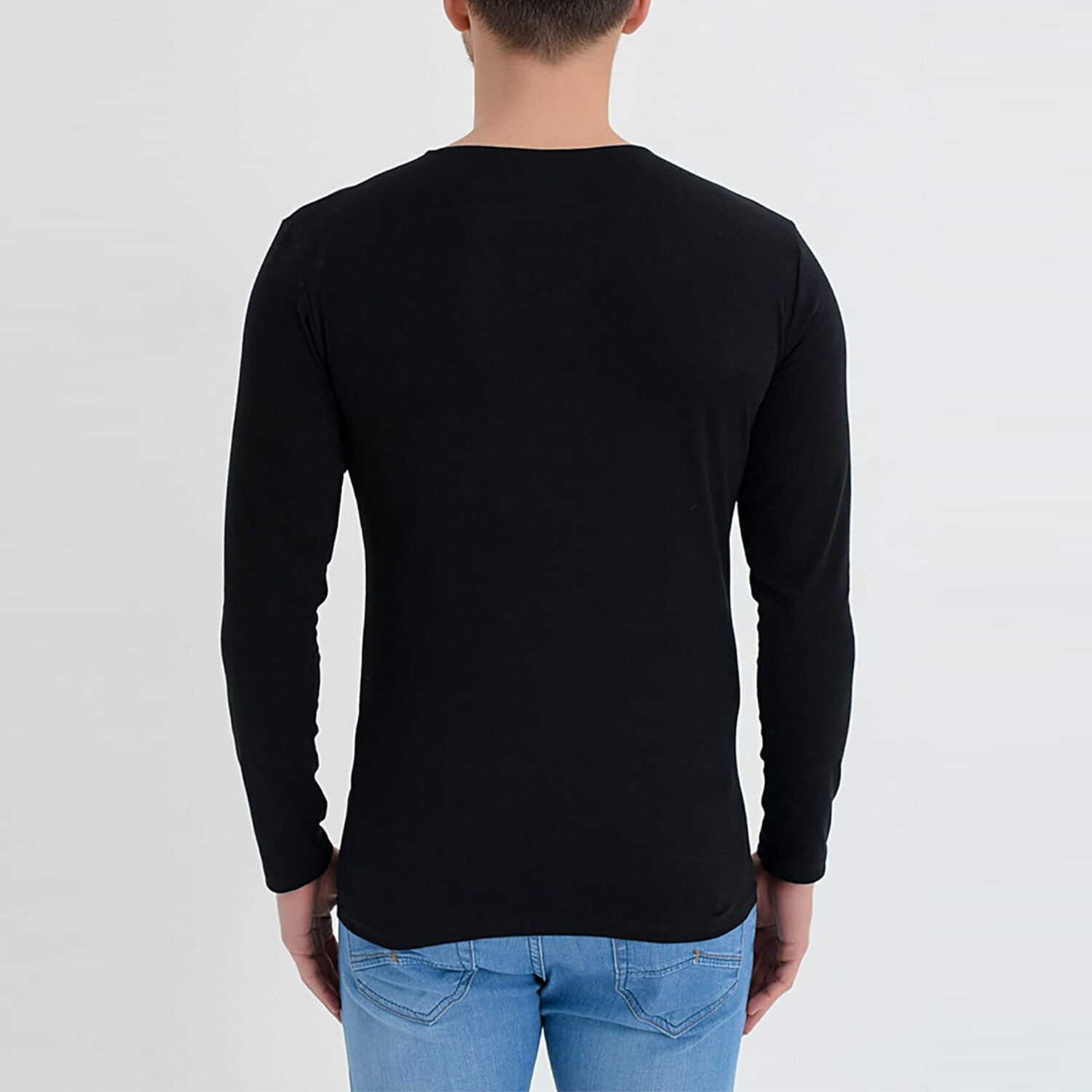 Connor Long Sleeve V-Neck T-Shirt // Black (S) - Dynamo Lightweight ...