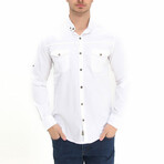 Parker Long Sleeve Button-Up // White (L)