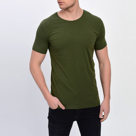 Crewneck T-Shirt // Khaki (L)