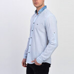 Philip Long Sleeve Button-Up // Ice Blue (XS)