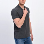 James Short Sleeve Polo // Anthracite (XL)