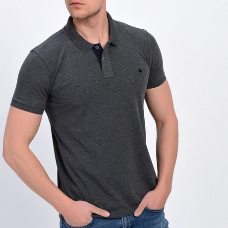 James Short Sleeve Polo // Anthracite (S)