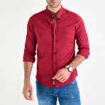 Jake Long Sleeve Button-Up // Claret Red (M)