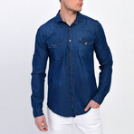 Sawyer Long Sleeve Button-Up // Denim (4XL)