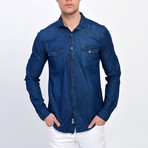 Sawyer Long Sleeve Button-Up // Denim (4XL)