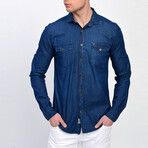 Sawyer Long Sleeve Button-Up // Denim (4XL)