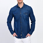 Myles Long Sleeve Button-Up // Denim (S)