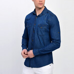 Sawyer Long Sleeve Button-Up // Denim (4XL)