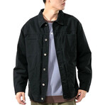 Antin Oversized Button Up Jacket // Black (XS)