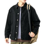 Antin Oversized Button Up Jacket // Black (XS)