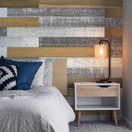 Brown/White/Gray Mixed Colors Wood Wall Planks (6 Planks // 10 sq. feet area)